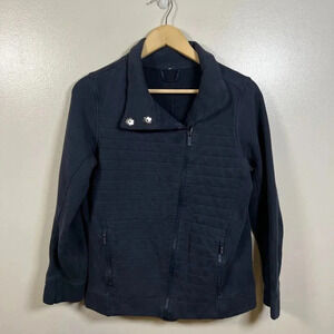 Lululemon Fleece Be True Jacket Size 8 Inkwell Blue Quilted Athletic Athleisure